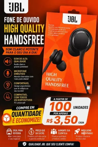 Lote Fones De Ouvido com Fio JBL