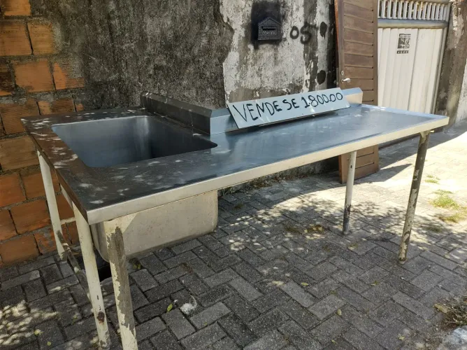 Pia de inox para restaurante e abatedouro