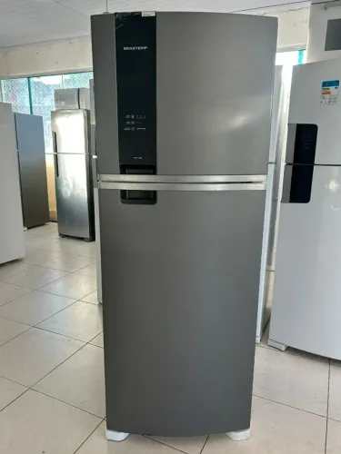 Refrigerador Brastemp 463L Plotado Cinza 220V