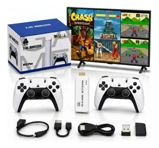 Vídeo Game Stick M15 20mil jogos Retro Game Portátil
