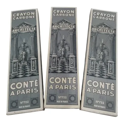 33 Lápis Antigos Crayon Conté à Paris Carbone nº 722 - LOTE FECHADO