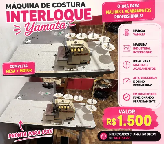 Máquina de costura interloque yamata