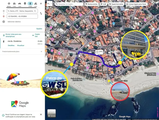 amplo, moderno e com localização estratégica: apenas 350 metros do Palco da WSL e da Praia