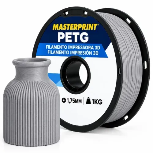 FILAMENTO IMPRESSORA 3D PETG CINZA 1,75 MM 1 KG MASTERPRINT