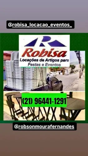 Aluguel de mesas plásticas e Bistrô.