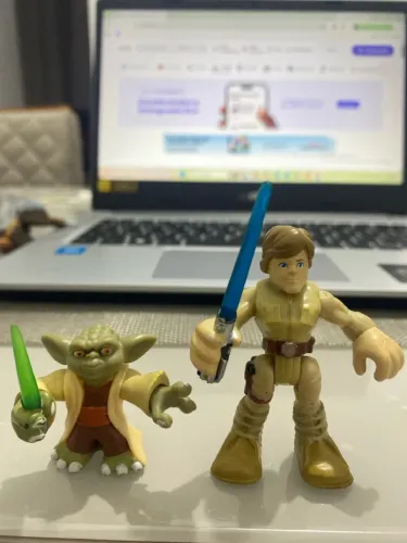 Star Wars Hasbro Galactic Heroes - Yoda e Luke Skywalker Originais