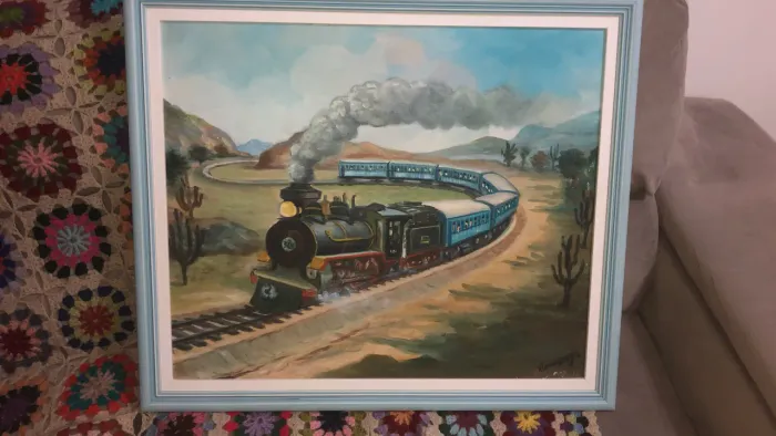 Quadro pintor Almiro Borges -Maria Fumaça