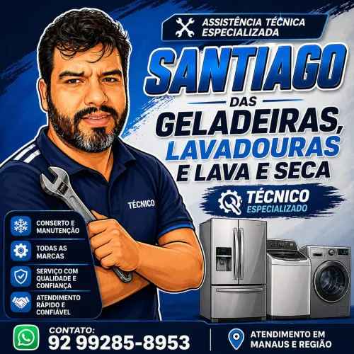 Consertos de geladeiras,lavadouras de todos os modelos.