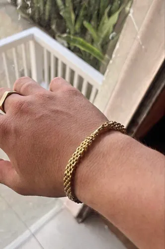 Pulseiras masculinas de aço inoxidável