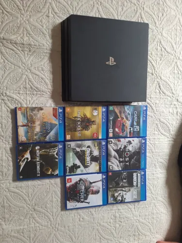 PS4 PRO ,1 CONTROLE + JOGOS