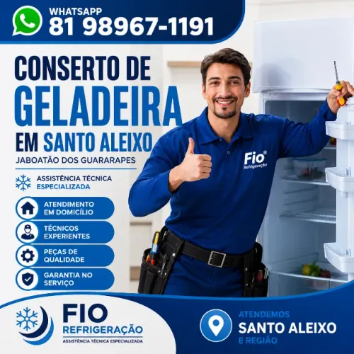 Conserto de Geladeira em Santo Aleixo - Assistência Técnica