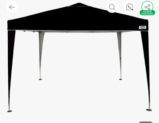 Tenda 3 x 3 preta nova