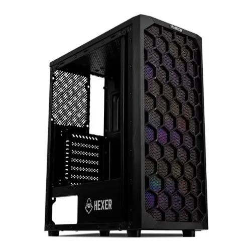(Renz Informática) Gabinete Gamer Mancer Hexer, 3 fans RGB - Usado - Garantia
