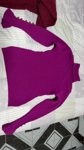 Blusa de manga em tricô pink