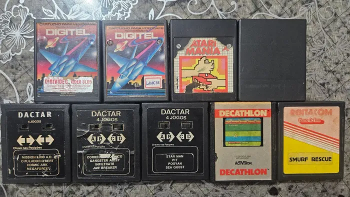 Lote de 9 cartuchos atari 2600