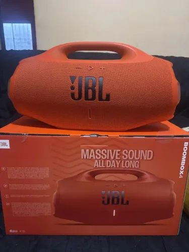 boombox 4 jbl laranja lacrada + nota fiscal