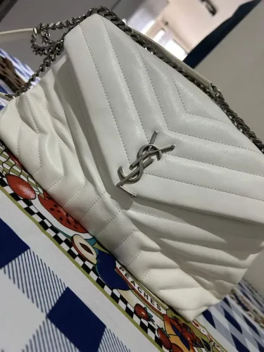 Bolsa Saint Laurent Loulou Couro Branca Original