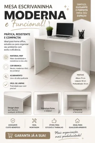 BALCÃO MDF BRANCO