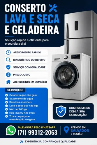 Conserto de Geladeiras e máquina de lavar