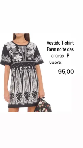 Vestido Farm noite das araras - P