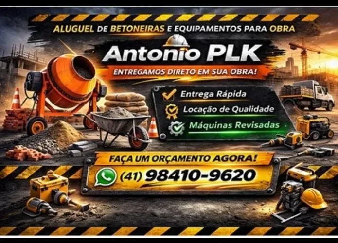 Locação de betoneiras e ferramentas para construção civil