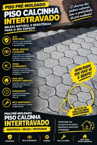 Piso calcinha pré moldados