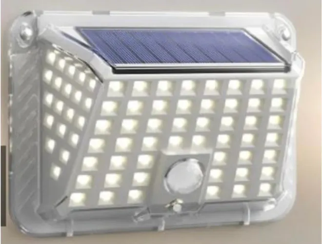 2 Luminárias solar com sensor de presença