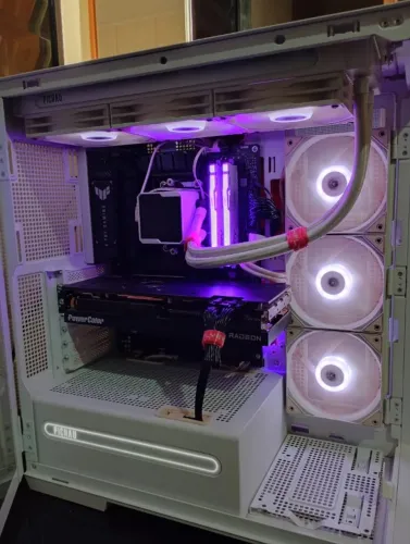 PC Gamer Monstro AM5 Branco: Ryzen 9 + RX 7800XT 16GB + 32GB RAM DDR5 (GARANTIA E NFe)