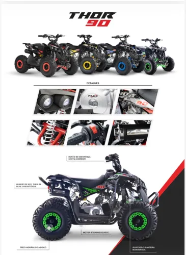 Quadriciclo Infantil MXF Thor 90 cc