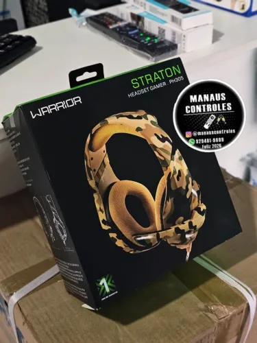 Headse gamer camuflado amarelo 