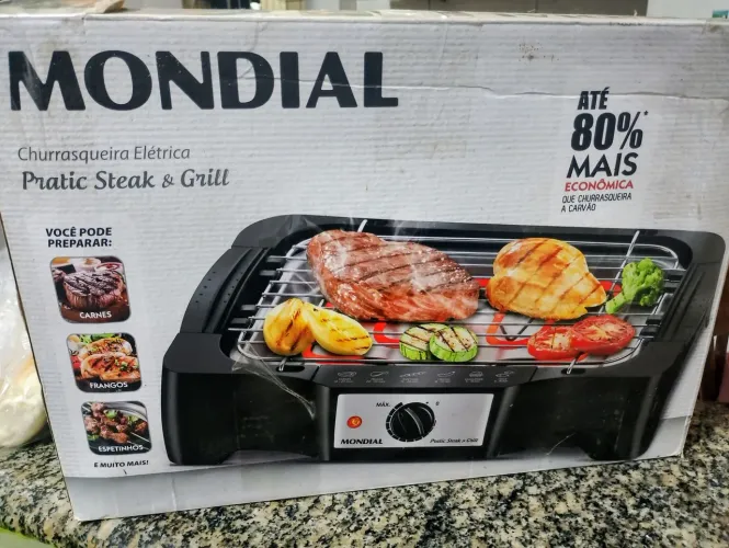 Churrasqueira Elétrica Marca Mondial Semi-Nova!