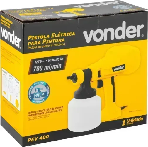 Pistola elétrica para pintura PEV 400, 127 V~ VONDER