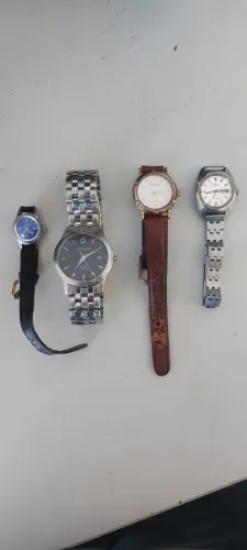 Lote 4 Relógios Technos - Inclui Raro Automático Suíço Década 70 + Modelos Steel E Quartz