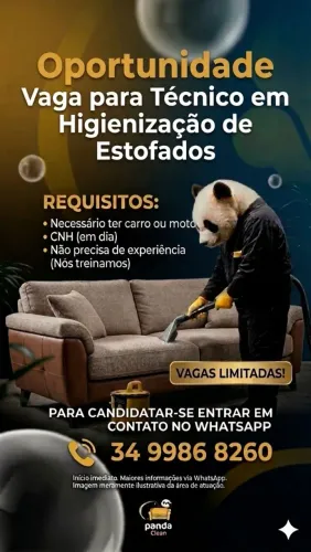 Vaga Masculina Higienizador de Estofados 