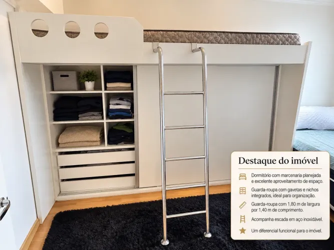 Cama com guarda roupa