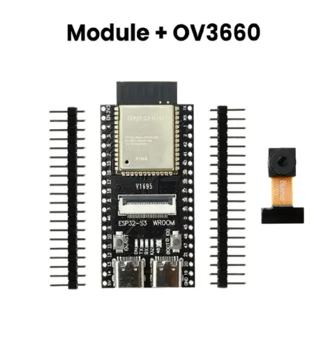 Placa de Desenvolvimento ESP32-S3 Cam N16R8 com Módulo de Câmera OV3660 - Novo Lacrado