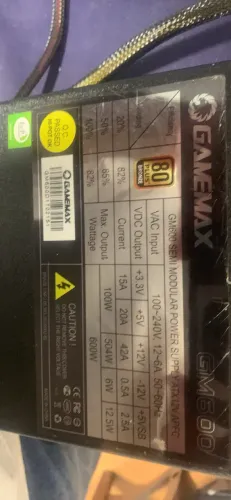 Fonte 600w gamer