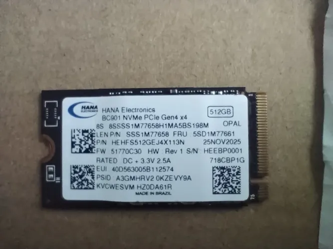 SSD nvme 2242 512gb pcie 4.0 hinx  Responderei por WhatsApp