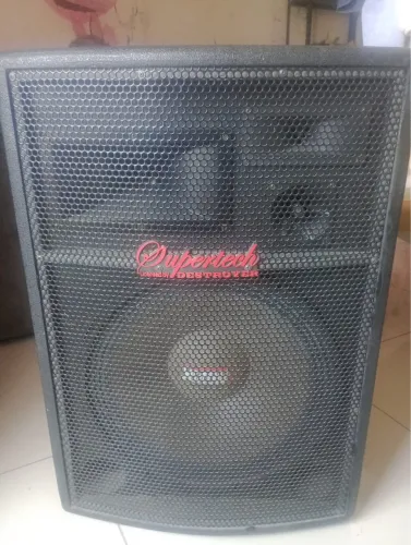 Acordeon e caixa amplificada