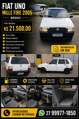 Fiat Uno Mille 1.0 Fire/ F.flex/ Economy 4P 2006