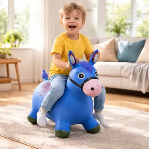 cavalinho upa upa  pula pula pocotó infantil inflável cd-62- azul