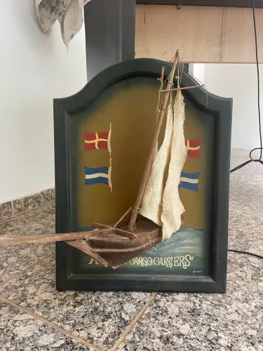 ? Quadro Decorativo Náutico Vintage 3D (Com Detalhes / Ótimo para Restauro)