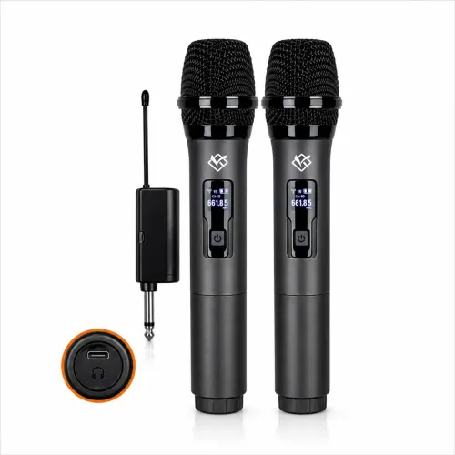 KIT 2 MICROFONES SEM FIO DE QUALIDADE PROFISSIONAL