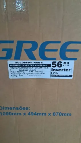 3x Ar-Condicionado Split Gree 56.000 BTUs Inverter 220V (Lacrados na Caixa)
