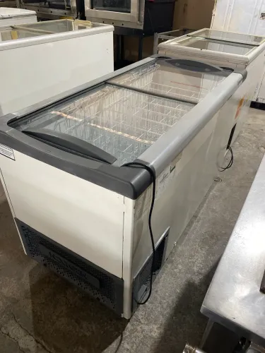 Freezer metal frio tampa de vidro congelador