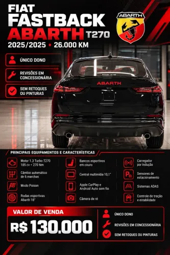 Fiat Fastback Abarth Turbo Flex 1.3 Aut. 2025