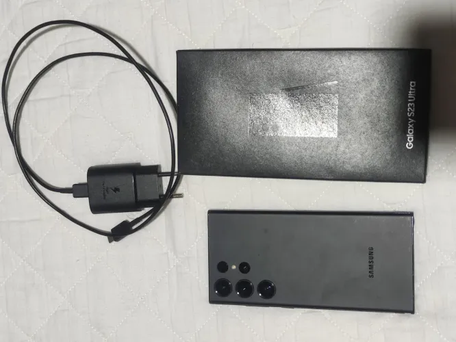 Samsung S23 Ultra 256GB preto semi-novo com caixa carregador e nota fiscal
