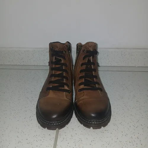 Bota Coturno Chelsea Pegada Masculino de Couro Marrom Legítimo 40