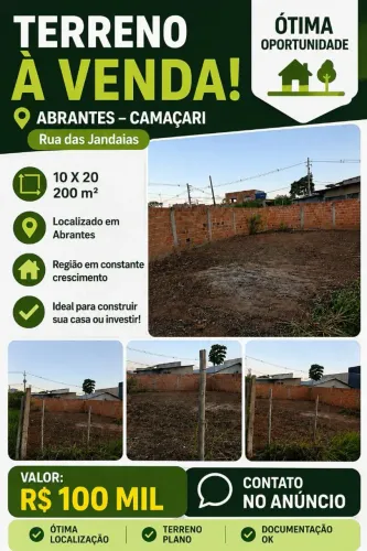 Terreno a em Abrantes Camaçari