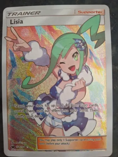 Carta Pokemon Lisia Trainner Supporter inglês original NM